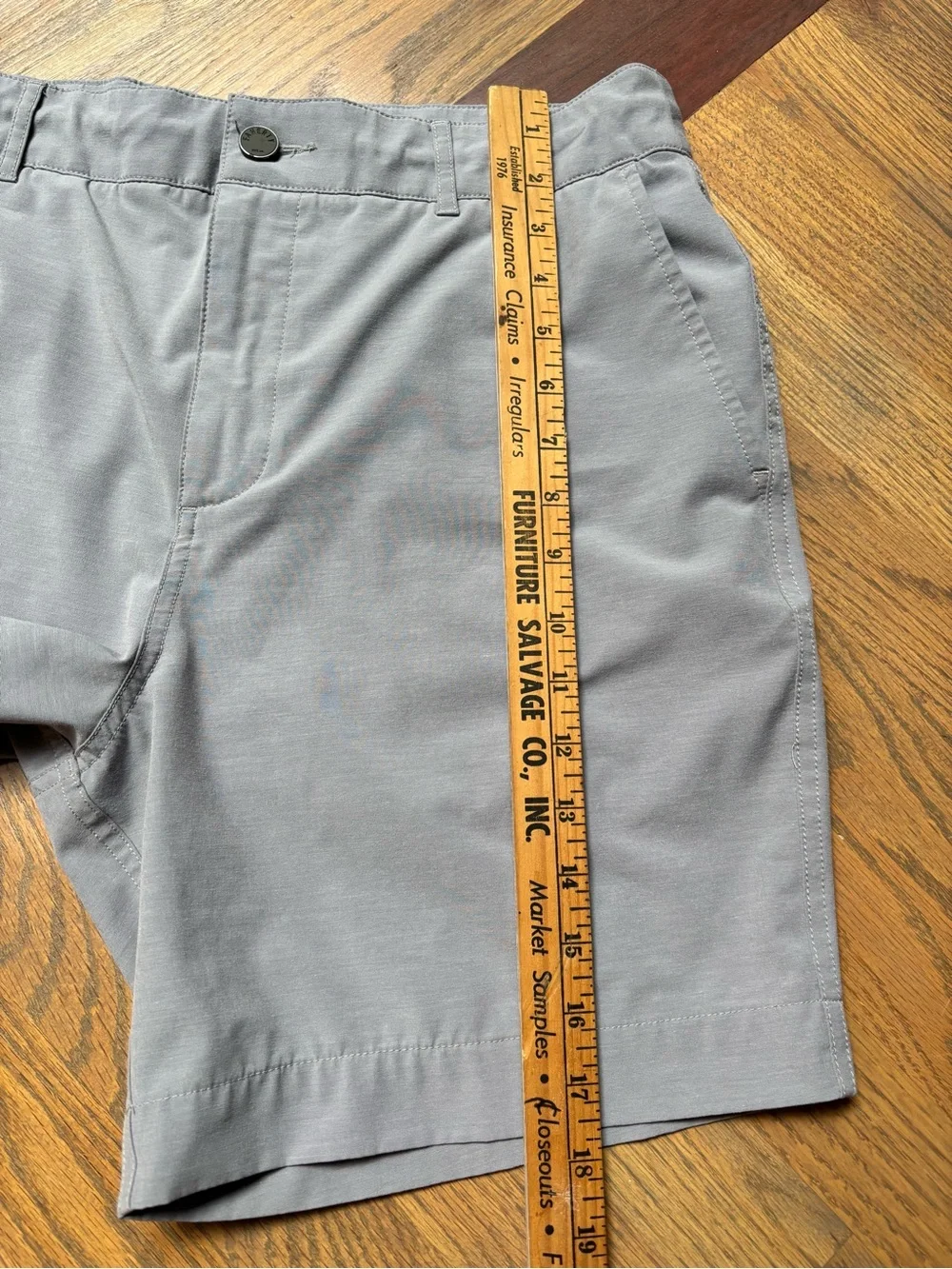 Faherty All Day Shorts Gray Performance Stretch Chino Shorts Men’s Size 32